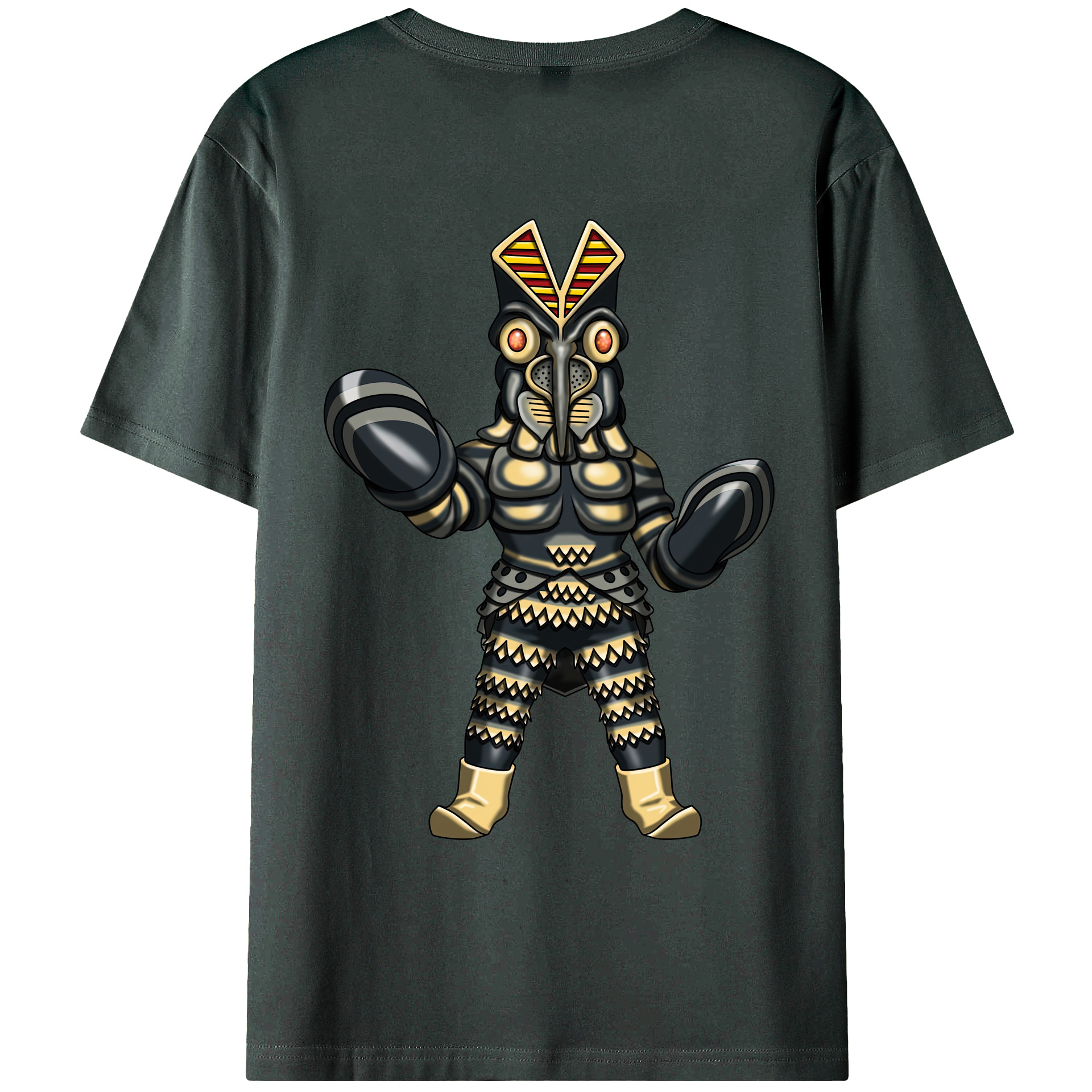 （画像用） ウルトラマン Ultraman 綿100％ メンズ半袖Tシャツ（バックプリント） 通気性